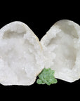 Druzy Quartz Geode Pair