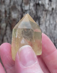 Video shows a natural, non heat treated citrine from DR Congo. Pale gold/yellow in colour.