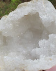 Druzy Quartz Geode Pair
