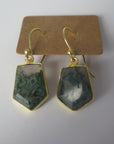 Moss Agate - Single Drop Earring