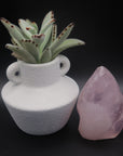 Rose quartz flame back view.