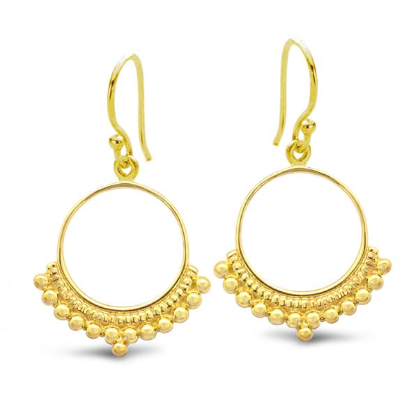 Sterling Silver/Yellow Gold Bohemian Collection Earring 40mm Drop