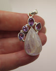 Amethyst & Moonstone Goddess Pendant