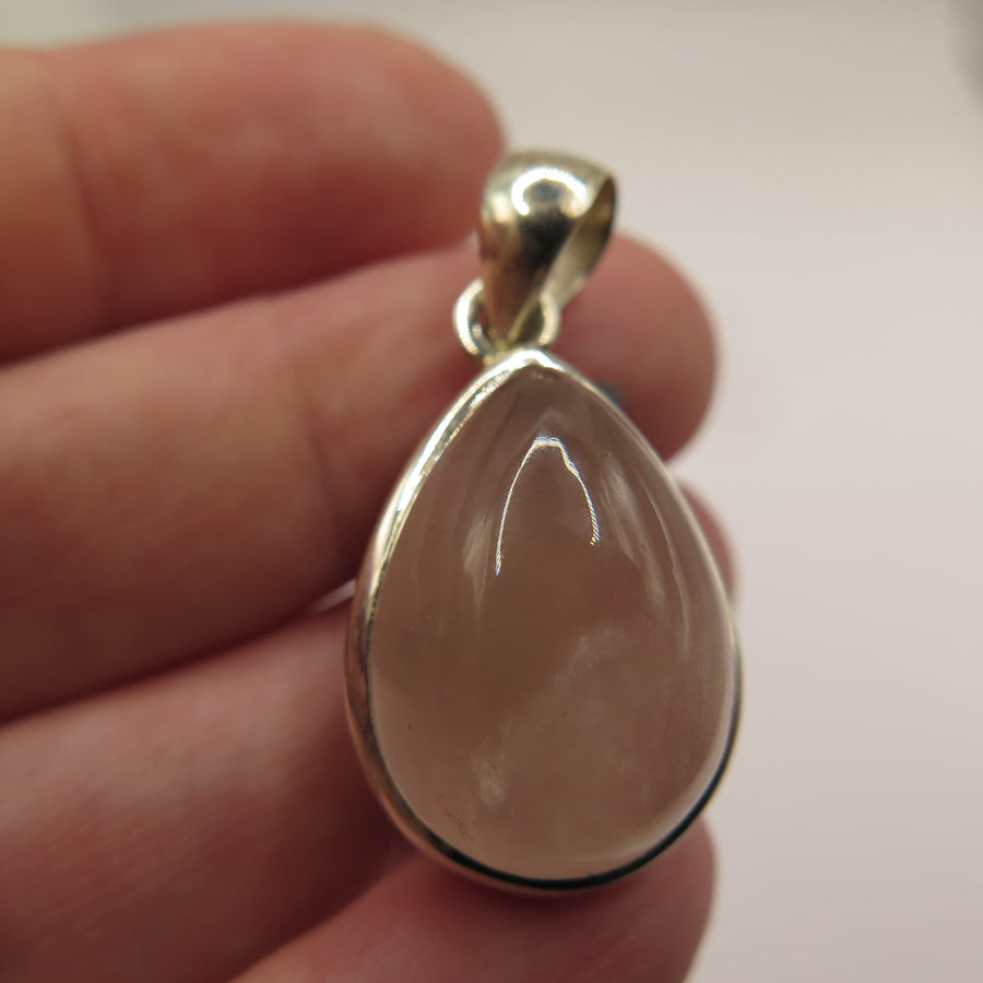 Rose Quartz Teardrop Pendant