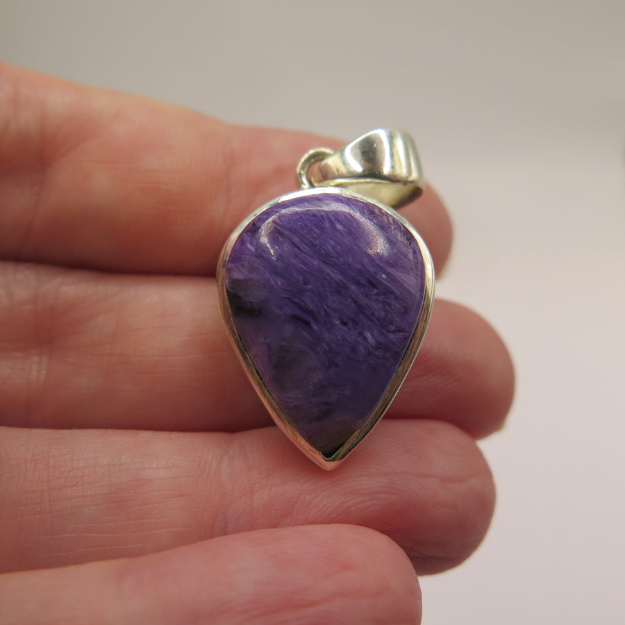 Charoite Teardrop Pendant