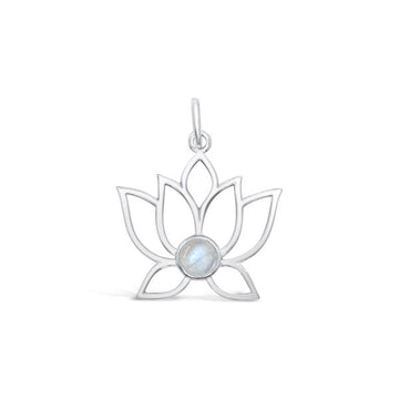 Lotus Leaf and Moonstone Pendant