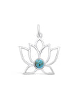 Lotus Leaf and Turquoise Pendant