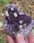 Amethyst Cluster with Calcite Inclusions