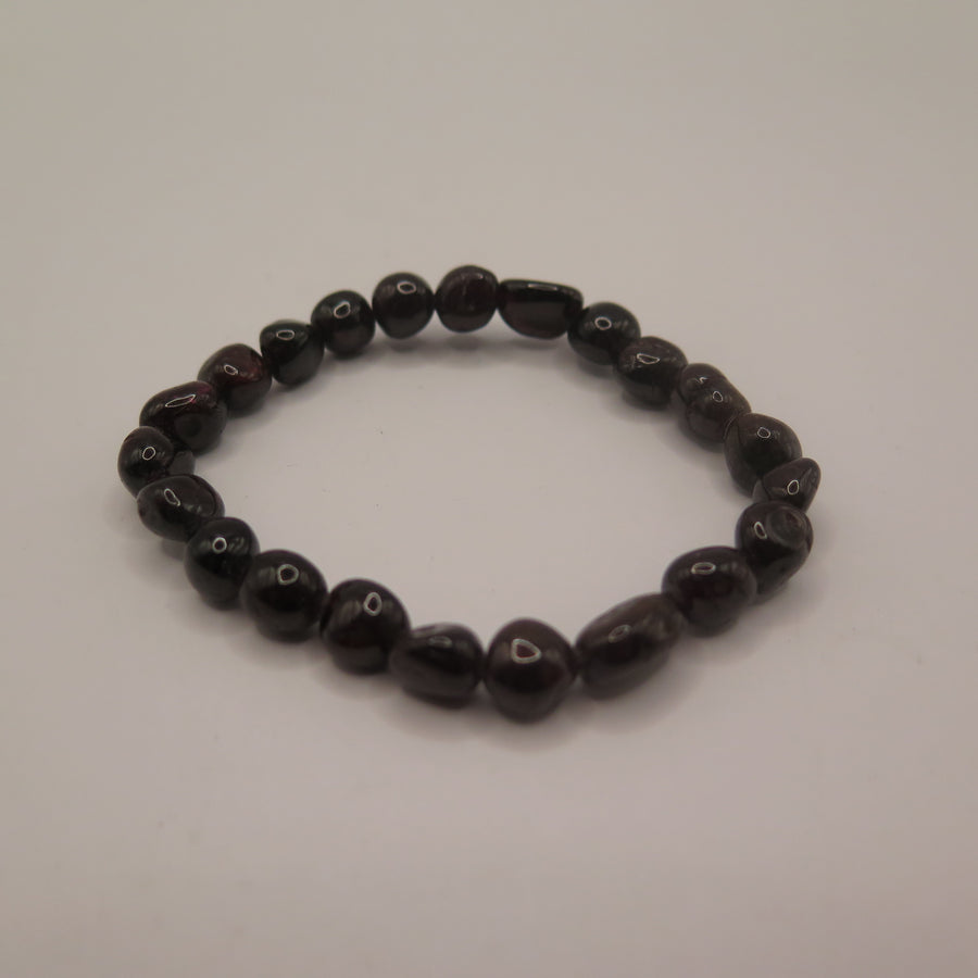 Garnet Nugget Bracelet - 6 - 8mm