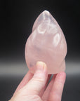 Madagascan rose quartz flame. 